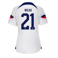 Dámy Fotbalový dres Spojené státy Timothy Weah #21 MS 2022 Domácí Krátký Rukáv